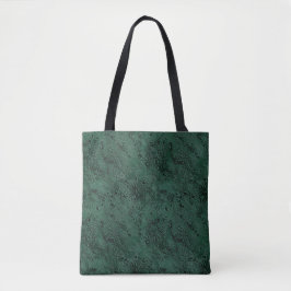 Bolso De Tela Seda Moire Pequeño Patrón en Verde Bosque