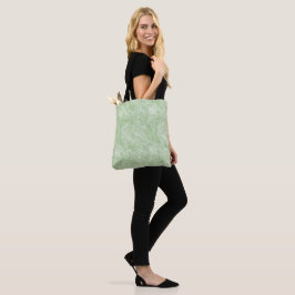 Bolso De Tela Seda Moire Pequeño Patrón en Verde Lima