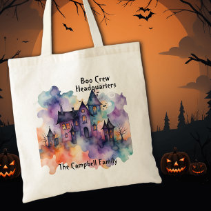 Bolso De Tela Sede de Boo Crew Hauned House Halloween