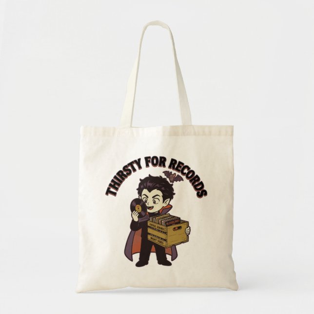 Bolso De Tela Sediento de Discos (Frente)