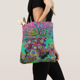 Bolso De Tela Sedum Morado Groovy Abstracto Psicodélico