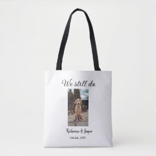 Bolso De Tela Seguimos haciendo boda pareja mascota foto nombre 