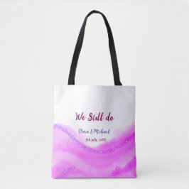 Bolso De Tela Seguimos haciendo brillo purpurina de color púrpur