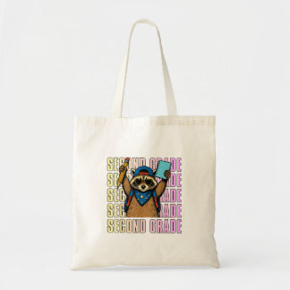 Bolso De Tela Segundo Grado Mapache Divertido De vuelta al coleg