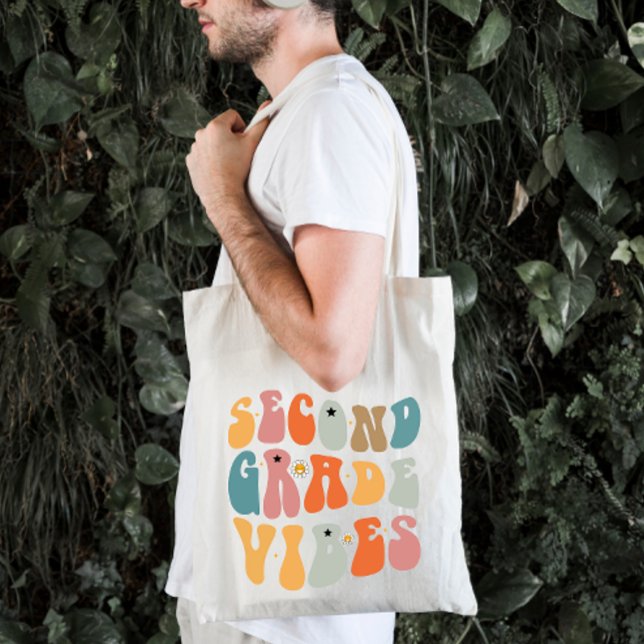 Bolso De Tela Segundo Grado Vibes De Vuelta A La Escuela Groovy (Subido por el creador)