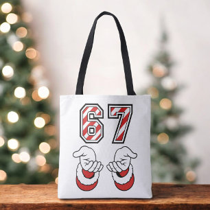 Bolso De Tela Seis Siete 67 6 7 Festivo Meme de Navidad Fiesta