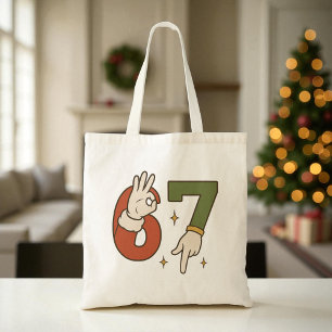 Bolso De Tela Seis Siete 67 6 7 Santa Elfo Navidad Meme
