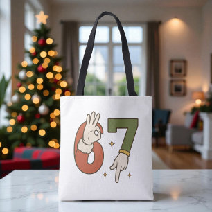 Bolso De Tela Seis Siete 67 6 7 Santa Elfo Navidad Meme