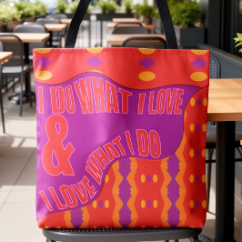 Bolso De Tela Self Expression Purple Orange Patterned