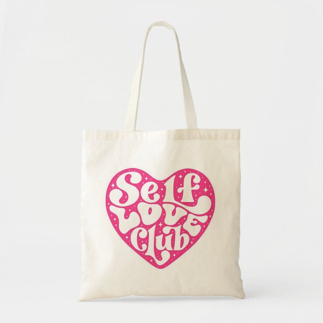 Bolso De Tela  Self Love Club Tote Bag (Frente)