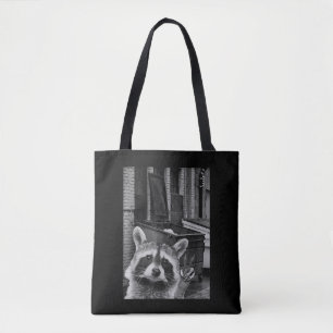 Bolso De Tela Selfi Divertido de Mapache Mapache Divertido Mapac