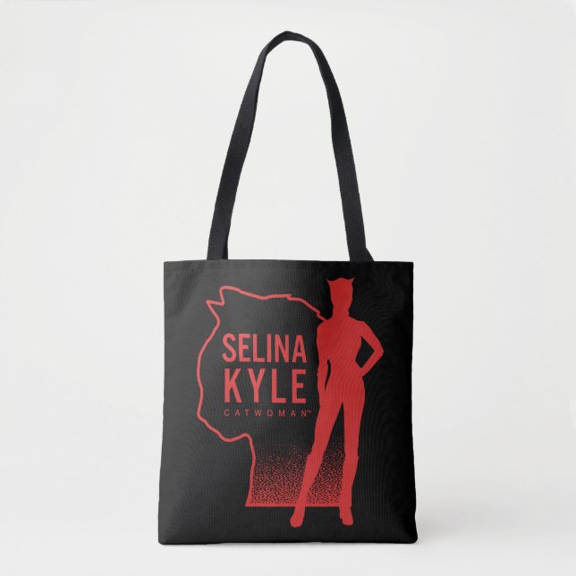 Bolso De Tela Selina Kyle Catwoman Outline Logo (Anverso)