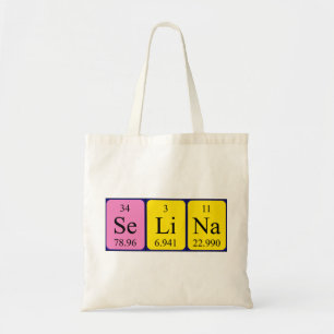 Bolso De Tela Selina nombre de tabla periódica