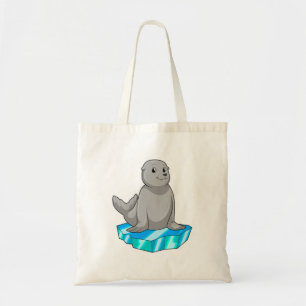 Bolso De Tela Sello con hilo de hielo