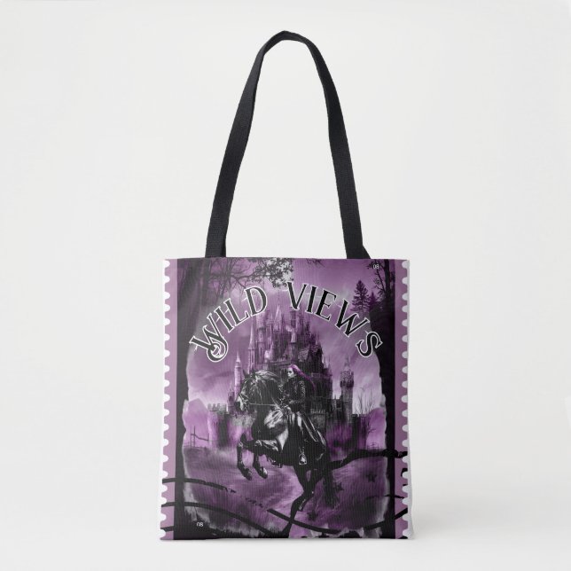 Bolso De Tela Sello de castillo nocturno (Anverso)