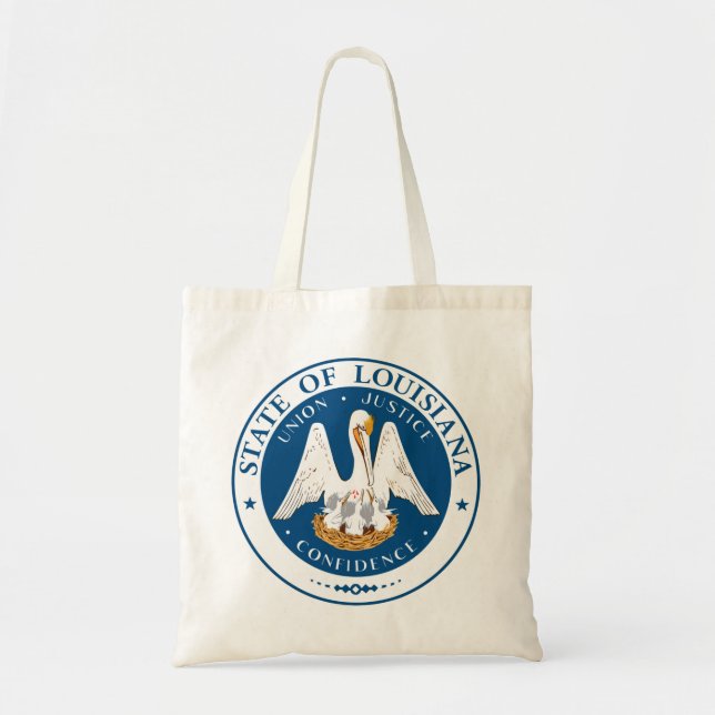 Bolso De Tela Sello de Estado de Louisiana Tote Bag (Frente)