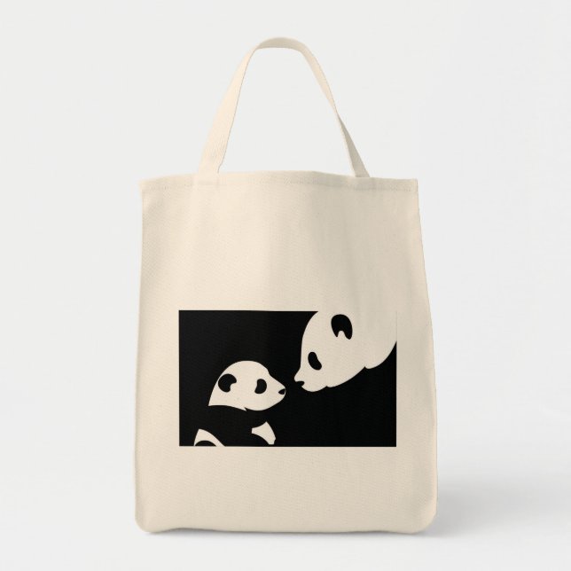 Bolso De Tela sello de los osos de panda (Frente)