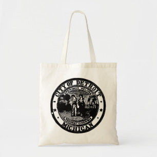 Bolso De Tela Sello Detroit