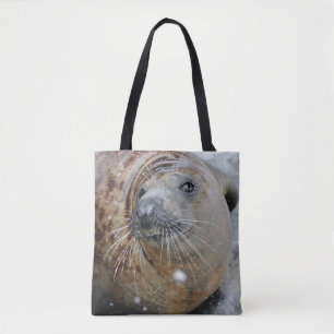 Bolso De Tela Sello gris sobre hielo