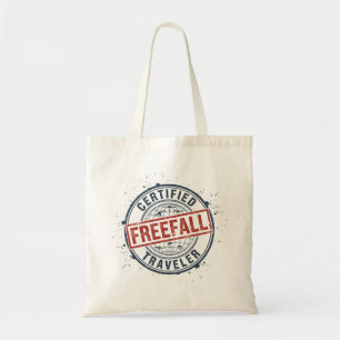 Bolso De Tela Sello Grunge Viajero de Caída Libre Certificado Vi