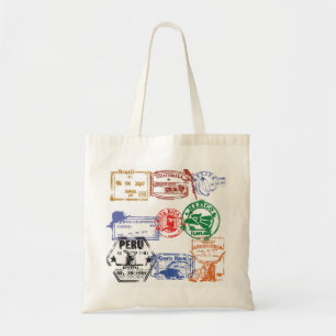 Bolso De Tela sellos del pasaporte