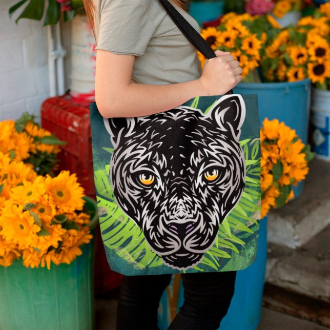Bolso De Tela Selva amazónica tropical de la pantera negra (Subido por el creador)