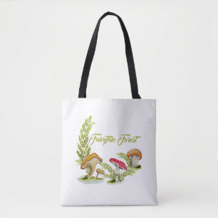 Bolso De Tela Selva de cuentos de flores acuarela conjunto de se