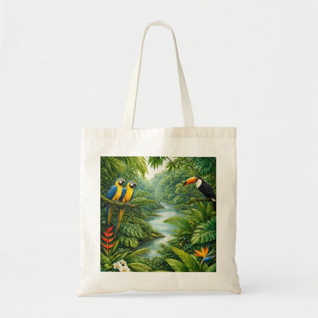 Bolso De Tela Selva de la cuenca del río Amazonas (Frente)