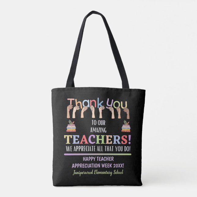 Bolso De Tela Semana de Apreciación del Profesor (Reverso)