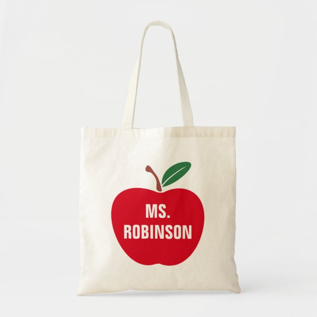 Bolso De Tela Semana del aprecio del profesor (personalice el (Frente)