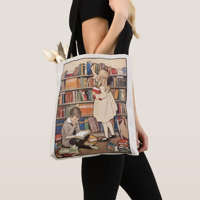 Bolso De Tela Semana del libro infantil de Jessie Willcox Smith (Detalle)