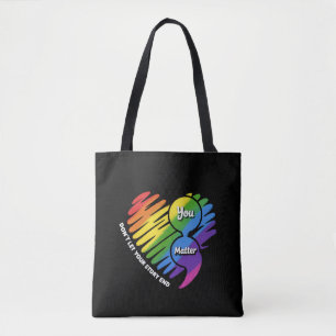 Bolso De Tela Semikolon Prevención del Suicidio LGBTQ Salud Ment