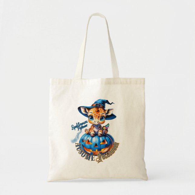 Bolso De Tela Sen cuties | Girafa | Halloween del autismo (Frente)