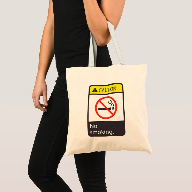 Bolso De Tela Señal de Precaución No Fumar (Subido por el creador)