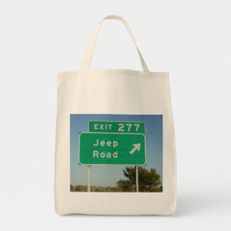 Bolso De Tela Señal de tráfico del jeep
