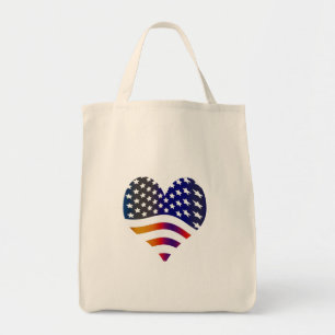 Bolso De Tela señale las rayas americanas de las tropas por