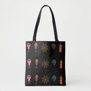 Bolso De Tela Sencilla calabaza de Halloween cara Fiesta miedo f