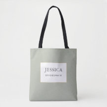 Sencilla elegante Sage Gold Green Bridesmaid Tote 
