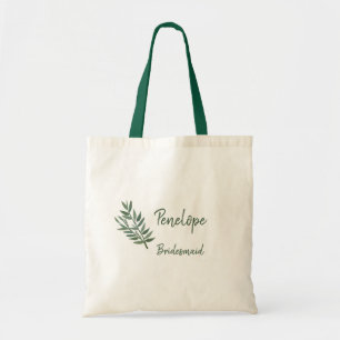Bolso De Tela Sencilla vegetación. Favor de la dama de honor bot