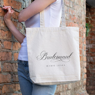 Bolso De Tela Sencilla y elegante escritura para la dama de hono