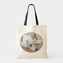 Bolso De Tela Sencillamente Adorable Soltero Perro Blanco Inicia