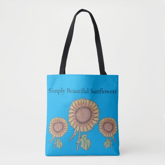 Bolso De Tela Sencillamente Hermosos girasoles (Anverso)