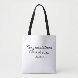 Bolso De Tela Sencillas felicitaciones por graduación mínima aña