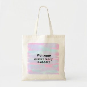 Bolso De Tela sencillo minimo logotipo de monograma bienvenida p