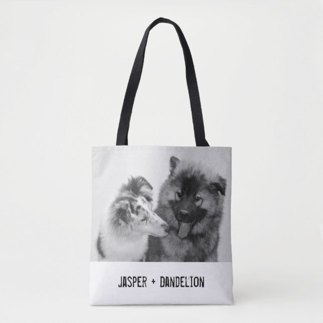 Bolso De Tela Sencillo, moderno Mascota Personalizado o foto de  (Anverso)