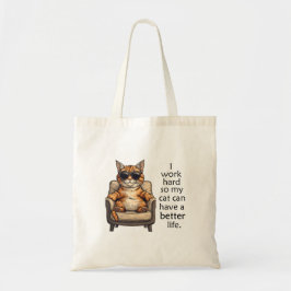 Bolso De Tela Sencillo Pero Adorable Jefe De Gato Tote Bag
