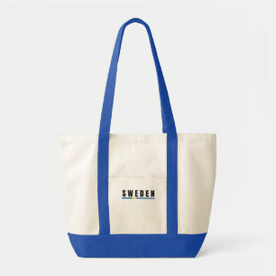 Bolso De Tela Sencillo recuerdo moderno sueco de la letra Bander