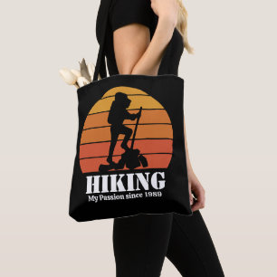 Bolso De Tela Senderismo Hobby Retro Sunset Personalizado