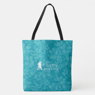 Bolso De Tela Senderismo saludable en Hawái Hibiscus Verde azula