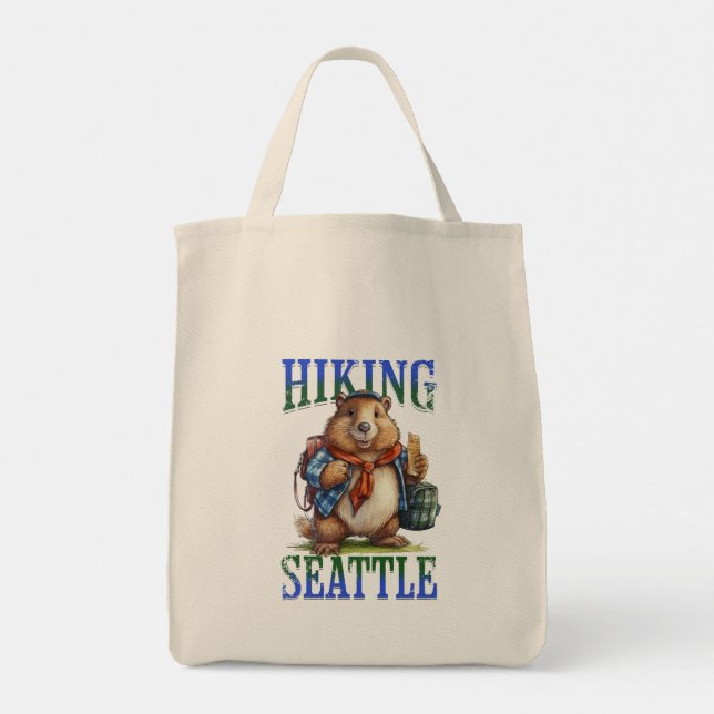 Bolso De Tela Senderismo Seattle Tote Bag (Reverso)